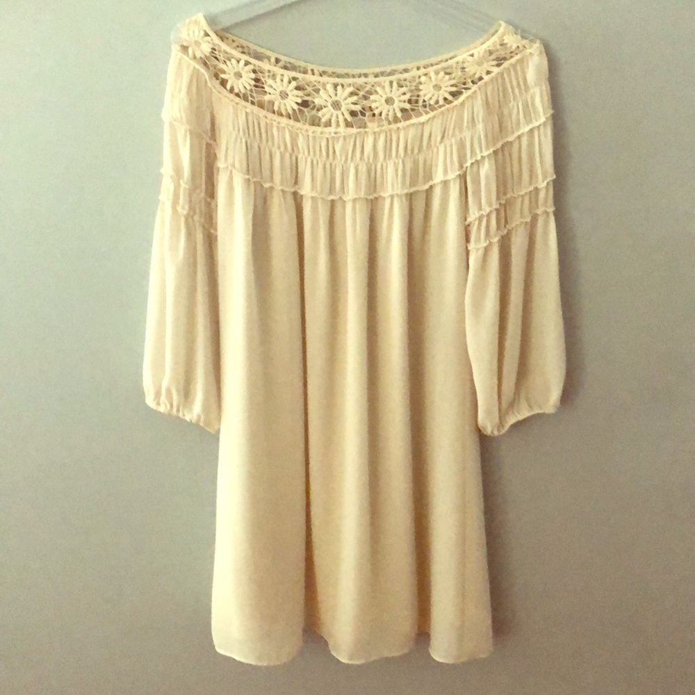 Cute off white summer dress